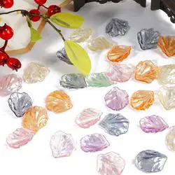 20pcs Transparent Imitation Pearls Acrylic Beads Petals Leaves Piece Charm for DIY Necklace Earrings Pendant Jewelry Making