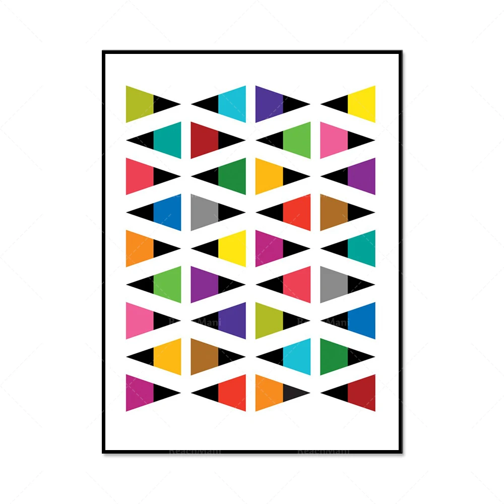 Geometric wall art abstract prints, stripes, circles, squares, triangles, semicircles. Gallery wall mid-century printable modern