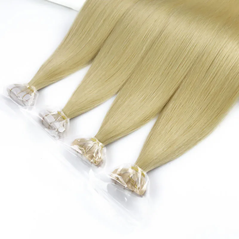 Toysww Russian Tape In Virgin Remy Hair Extensions From One Donor Cuticle Intact Adhesive Premium Tape in Virgin Hair 50g 100g