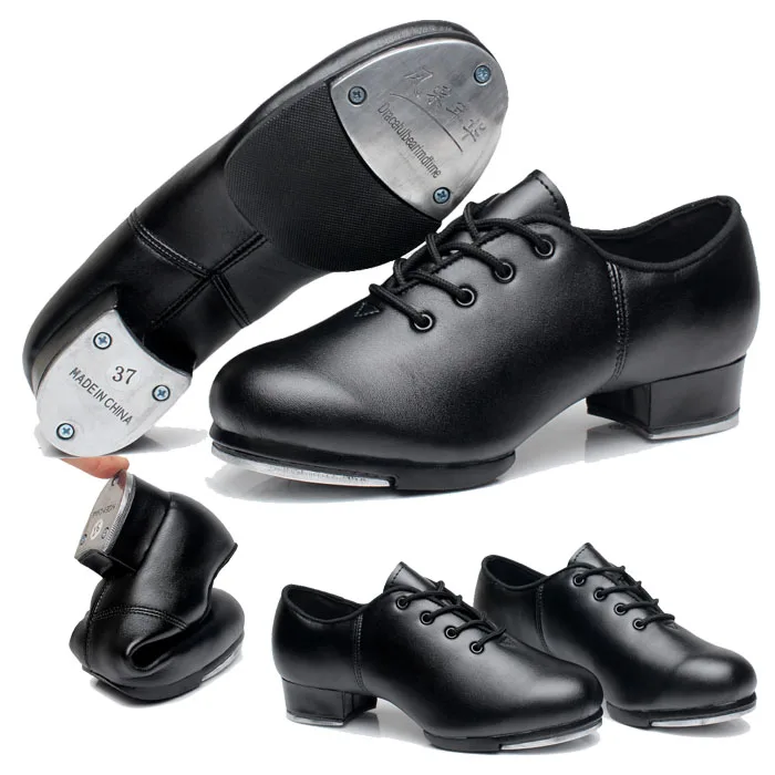 Sport Tanz Schuhe Erwachsene Kinder Leistung Tap Dance Schuhe Weiche Sohle Natürliche Leder Schuhe Schritt Turnschuhe Tanz Schuhe