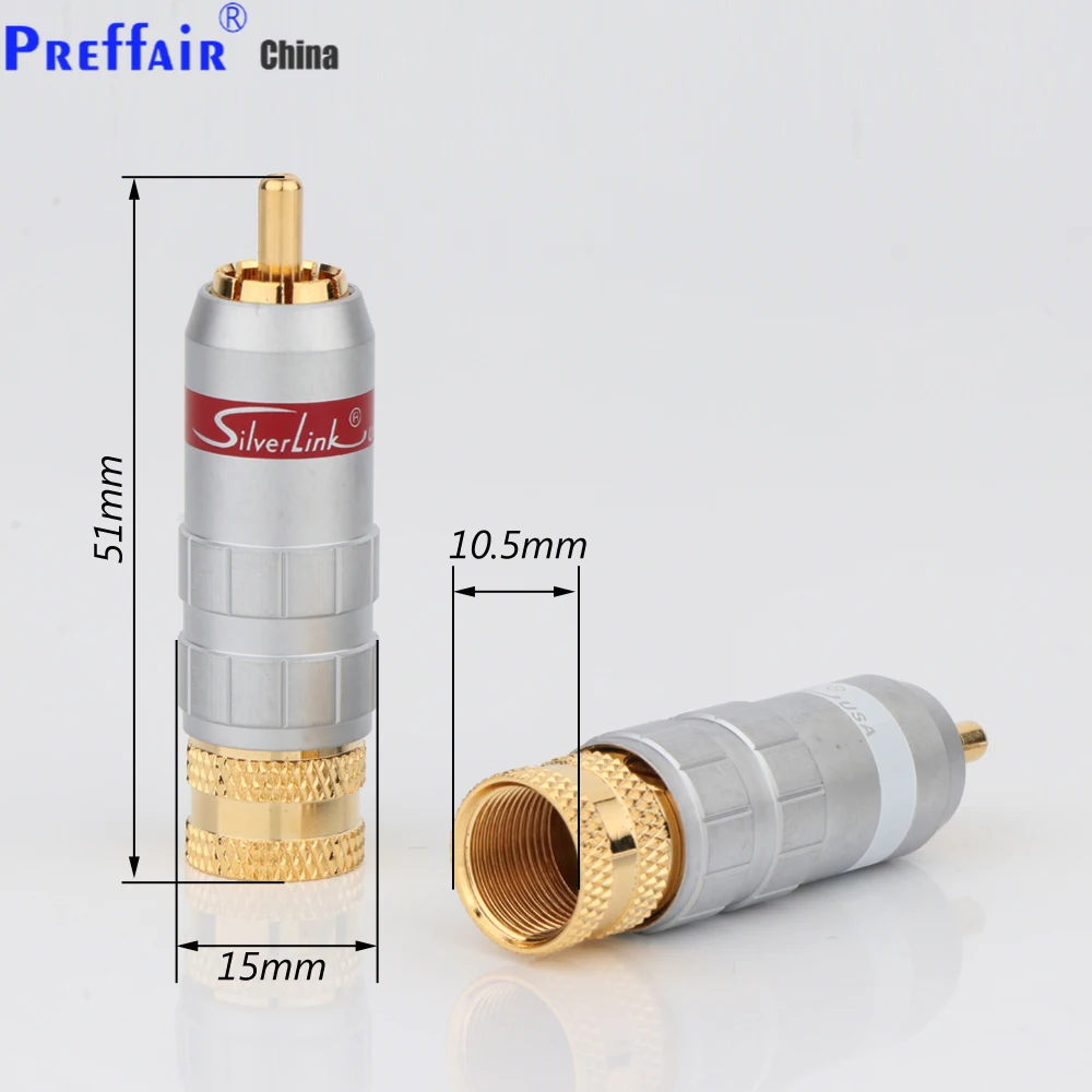 

CMC 8016-W-U 24K Gold-plated RCA Fever Signal Line Plug Lotus Plug Interconnection signal line connector