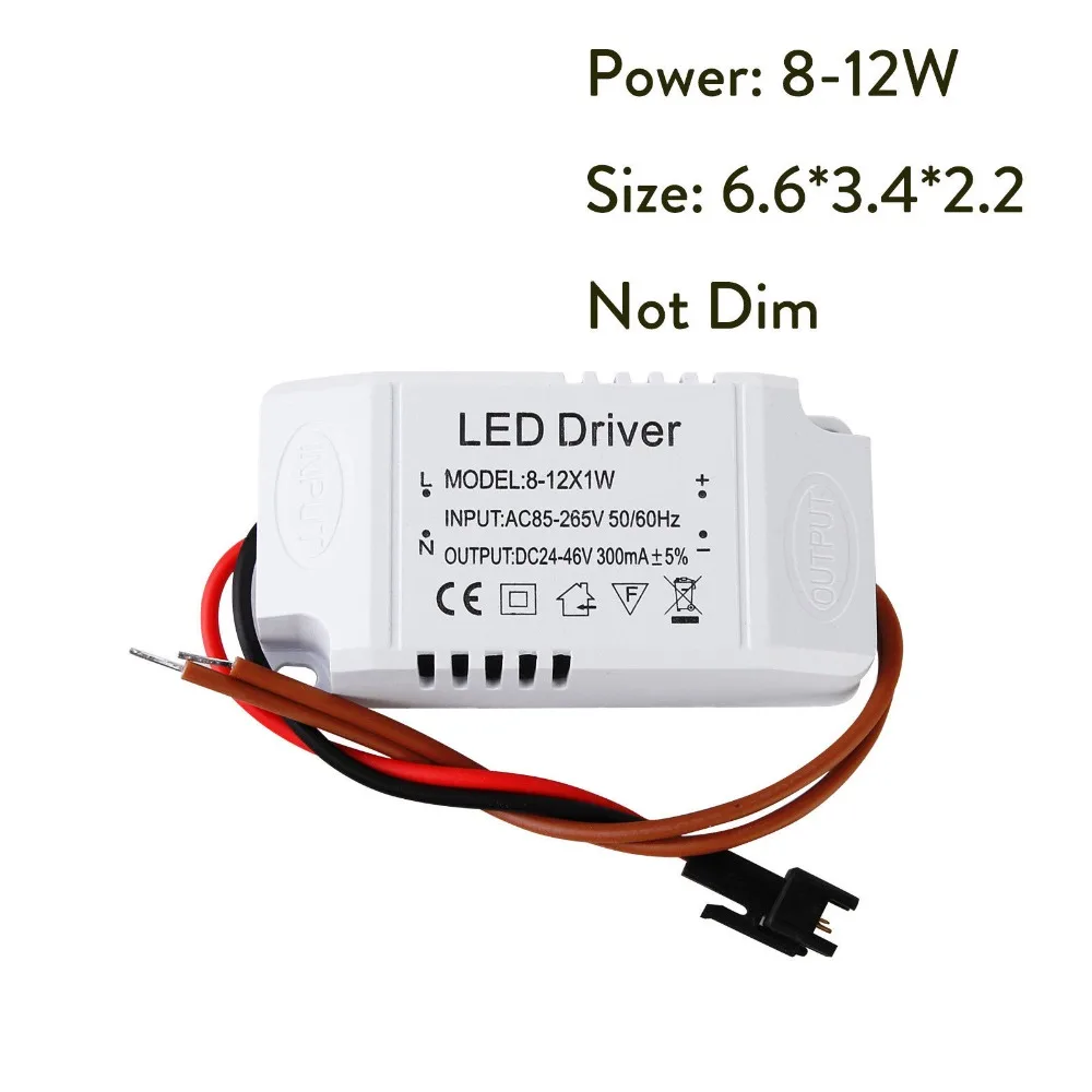 LED Constant Driver 85-265V 1-3W 4-5W 4-7W 8-12W 18-24W 300mA Power Supply Light Transformers for LED Ceiling Downlight Lighting