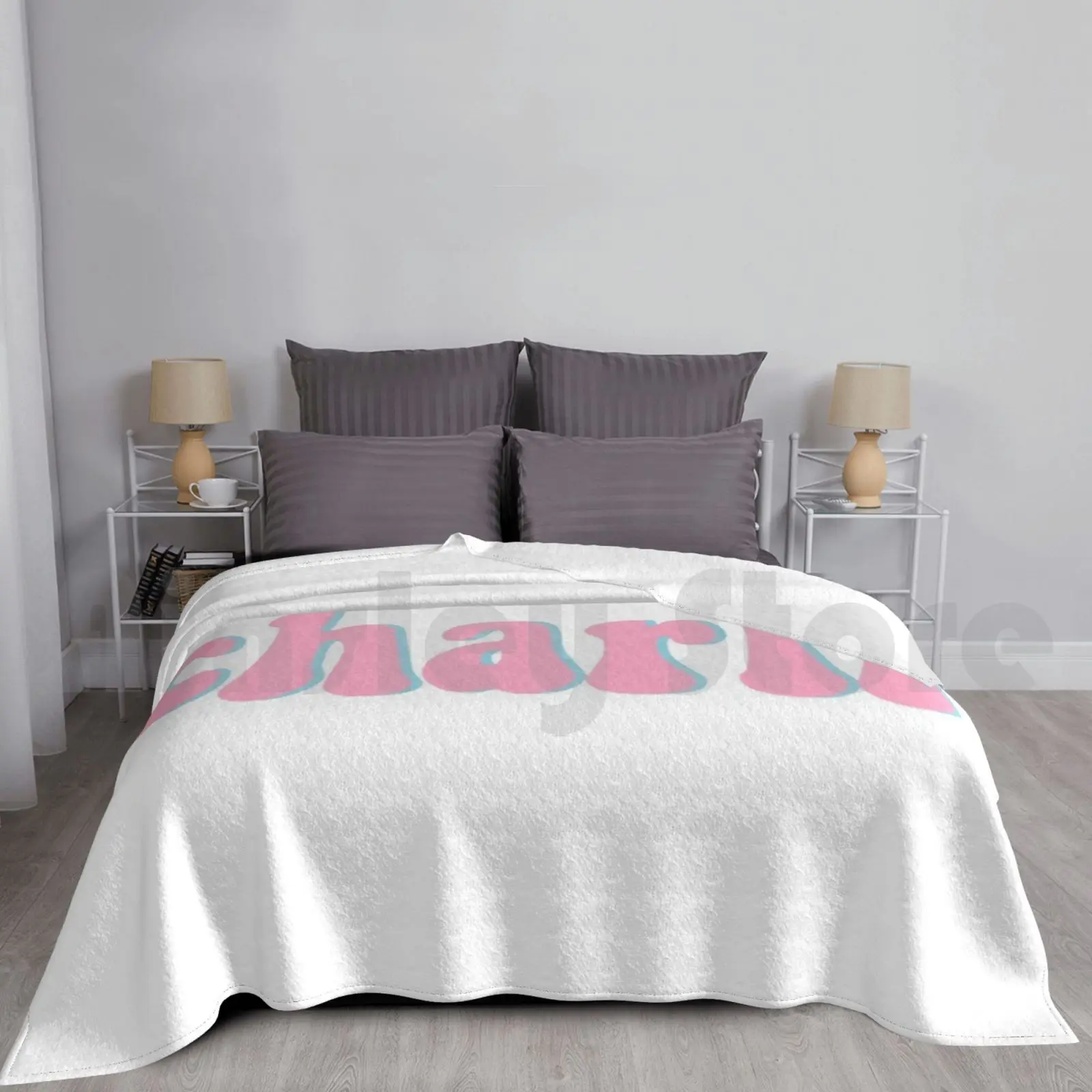 

Charli Blanket For Sofa Bed Travel Charli Charli Xcx Charli Damelio Pink Blue Text Name