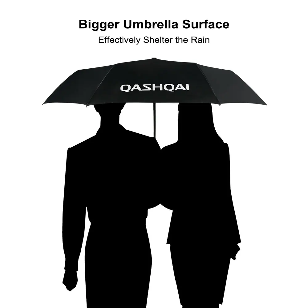 Car Fully Automatic Folding Umbrella For Nissan Qashqai J10 J11 Auto Shape Business Sun Rain Outdoor Beach Umbrella Accessories