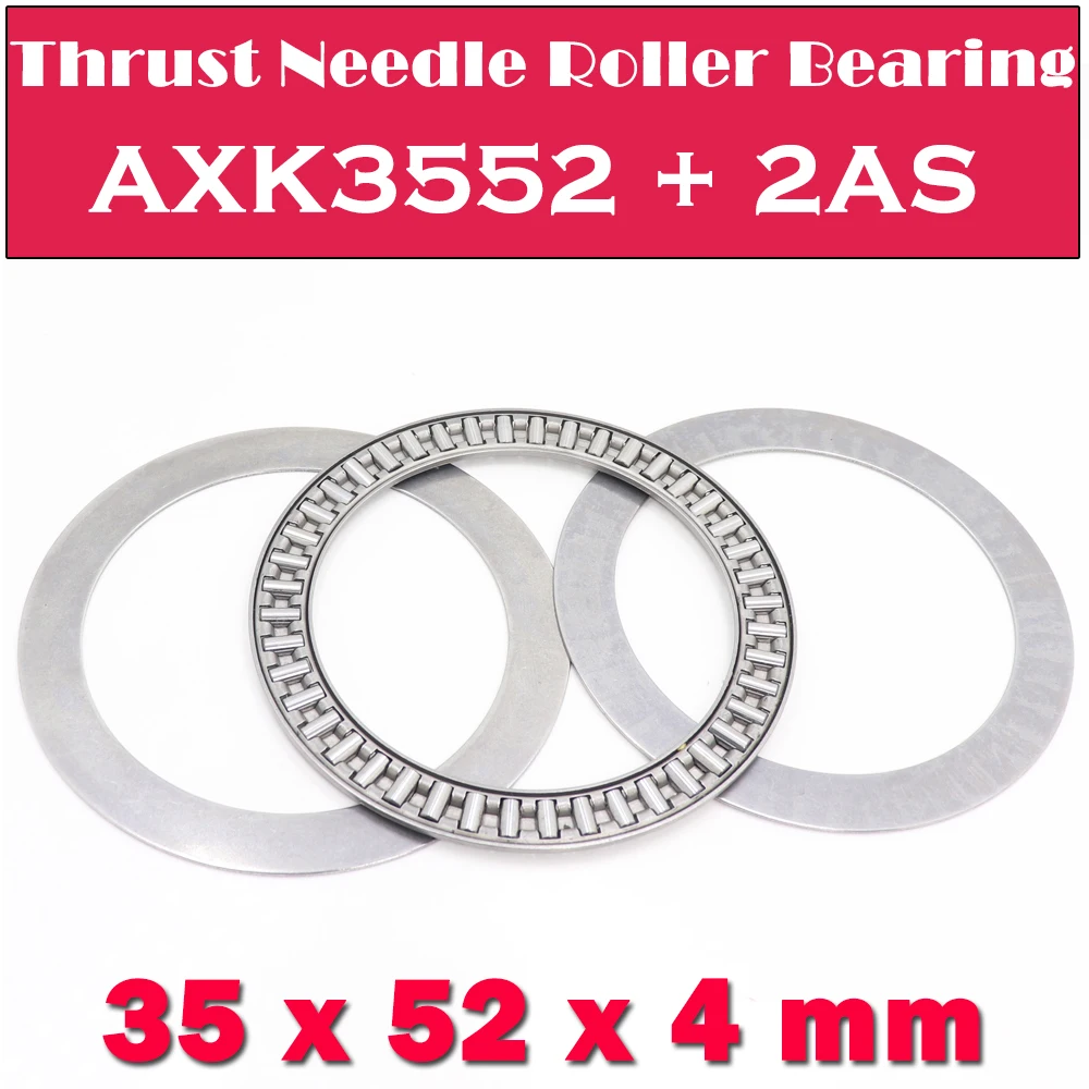 AXK3552 + 2AS Thrust Needle Roller Bearing With Two AS3552 Washers 35*52*4 mm ( 10 PCS ) AXK1107 889107 NTB3552 Bearings