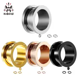 Kubooz New Fashion Ear Piercing Tunnels Ear Expanders Surgical Stainless Steel Classical Gagues Multi Color Sell By Pair