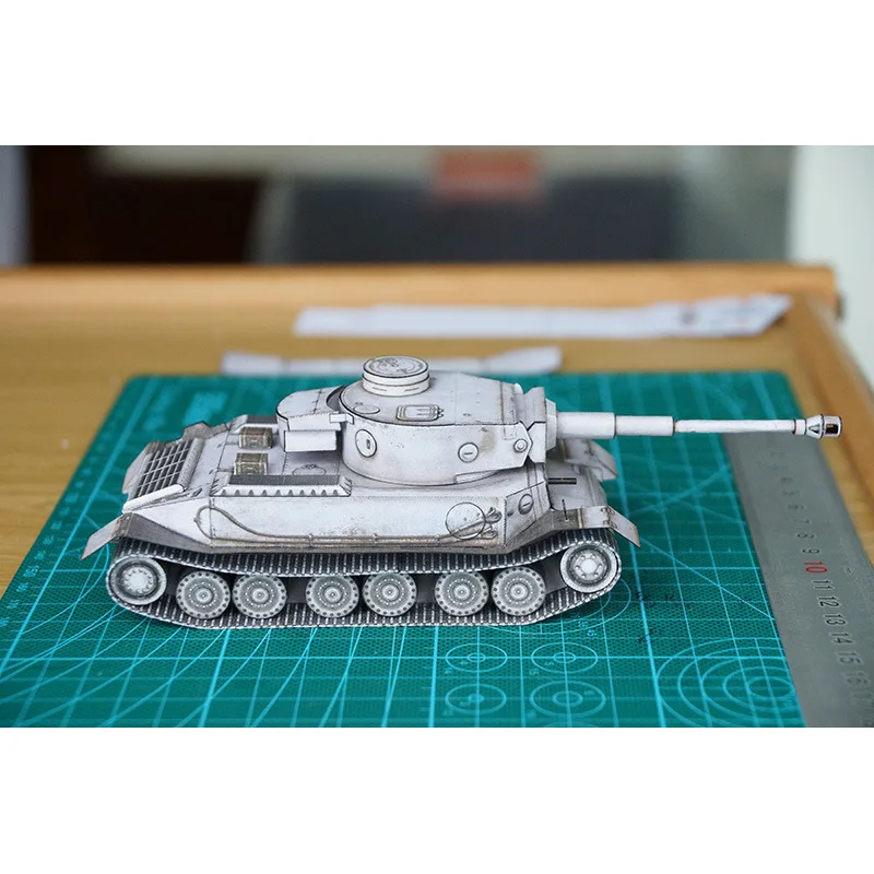 1:35 tedesco Tiger Tank VK4501 FAI DA TE 3D Carta di Carta Modello di Set di Costruzione di Costruzione Giocattoli Educativi Giocattoli Modello Militare