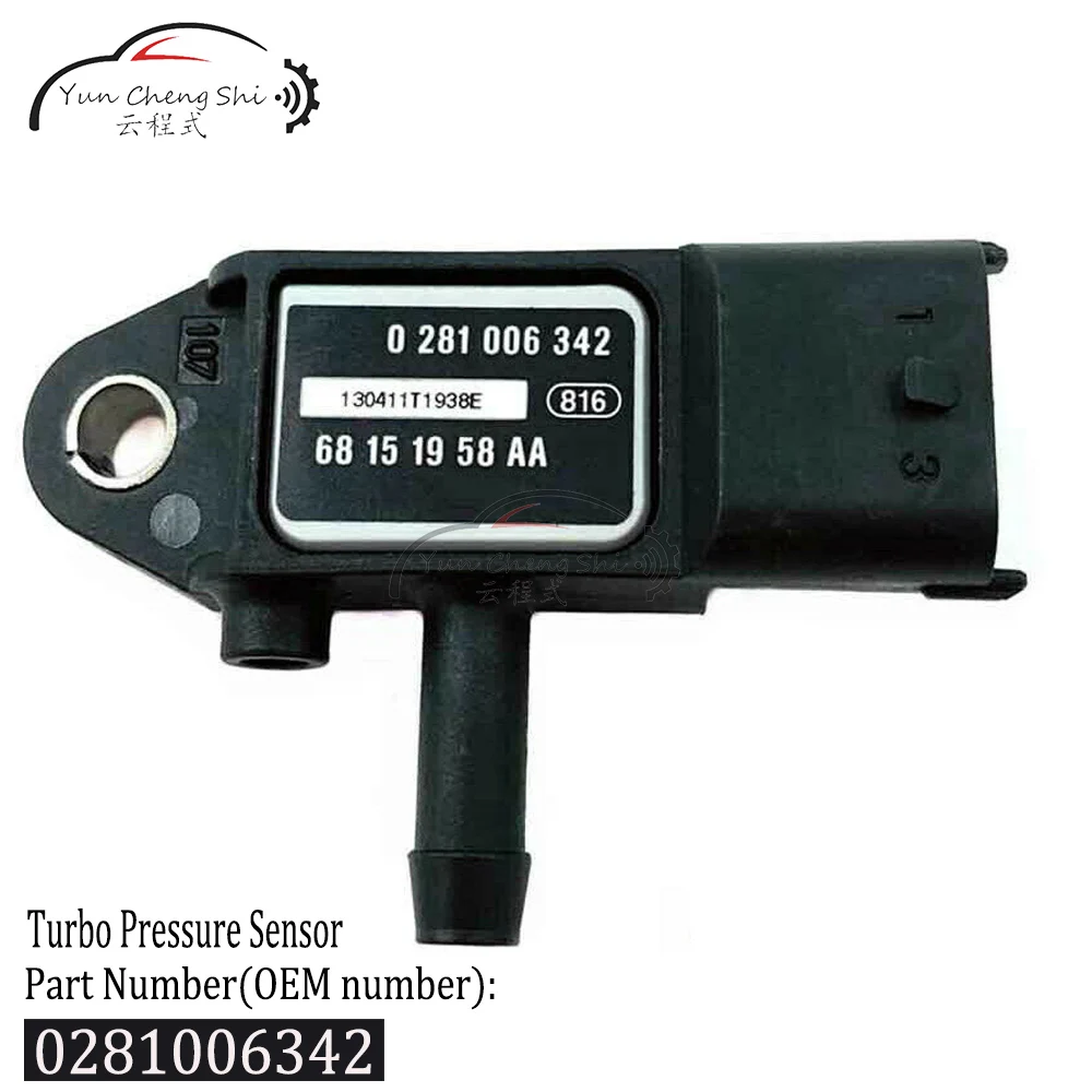 Turbo Pressure Sensor 0281006342 681958AA For 2014 2015 2016 2017 2018 DODGE RAM 1500 3.0