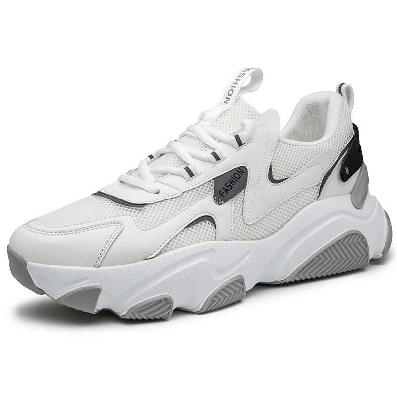 Men's Sports Shoes Outdoor Leisure Shoes 2021 New Spring and Autumn Large Size Reflective Shoes Men's High Fashion Running Shoes