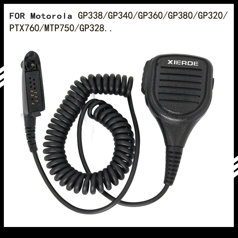 

XIERDE Handheld Speaker Microphone Suitable for Motorola GP328 PRO5150 GP338 PG380 GP680 HT750 GP340 Walkie Talkie Two Way Radio