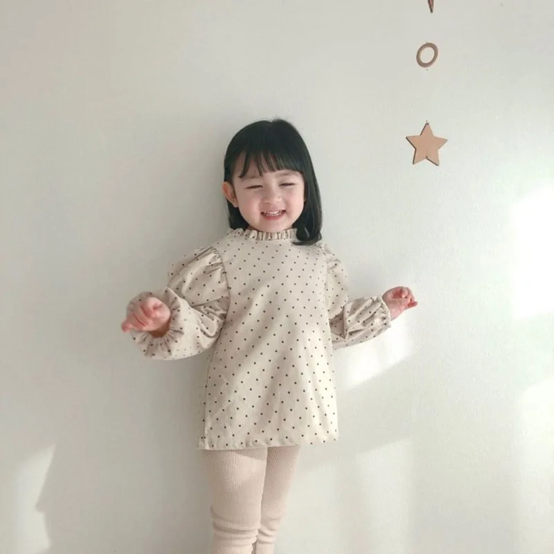 0-2YBaby Blouse Corduroy Girls Shirts Bud Flower Boys Blouse Toddler Girls Clothes Puff Sleeve Base Tops