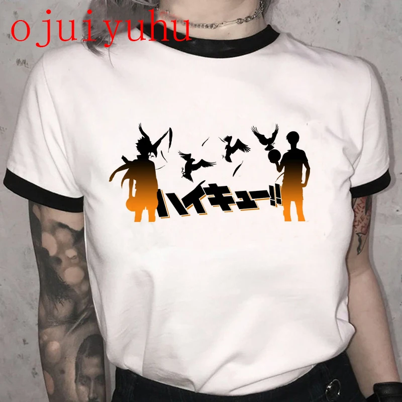 Japanese Anime Oya Oya Oya Haikyuu T Shirt Men Summer Tops Kuroo Cartoon T-shirt Karasuno Kawaii Fly High Graphic Tees Male