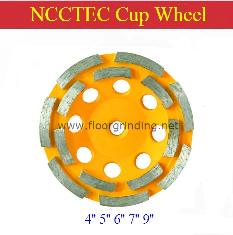 4'' 5'' 6'' 7'' 9'' NCCTEC diamond grinding CUP wheel | 100 125 150 180 230mm Concrete grinding disc | double row disk