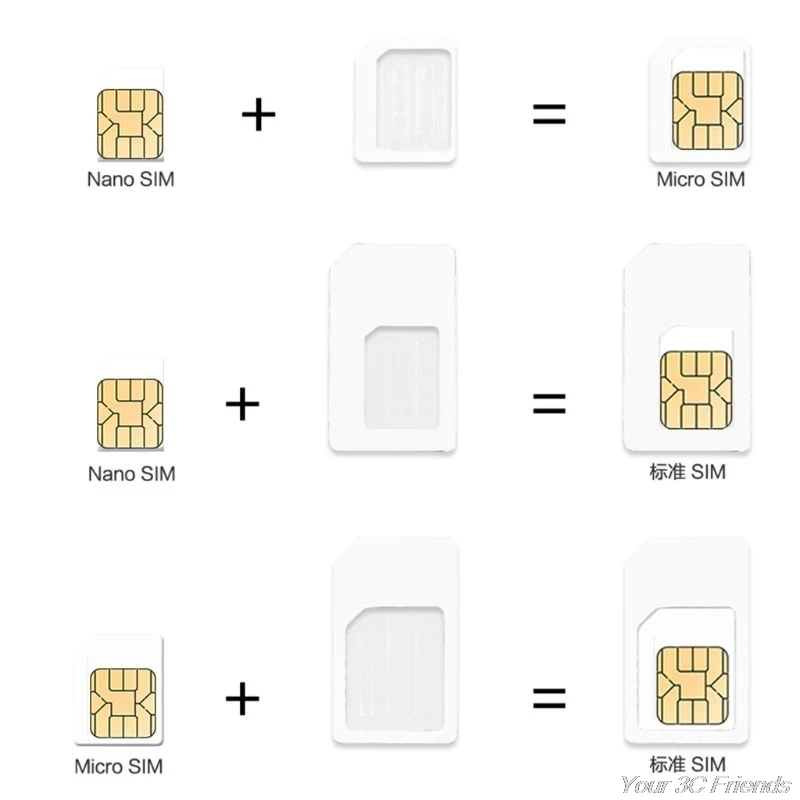 4 in 1 Konvertieren Nano SIM Karte zu Micro Standard Adapter für iphone für samsung 4G LTE USB Wireless router F03 21 Dropshipping