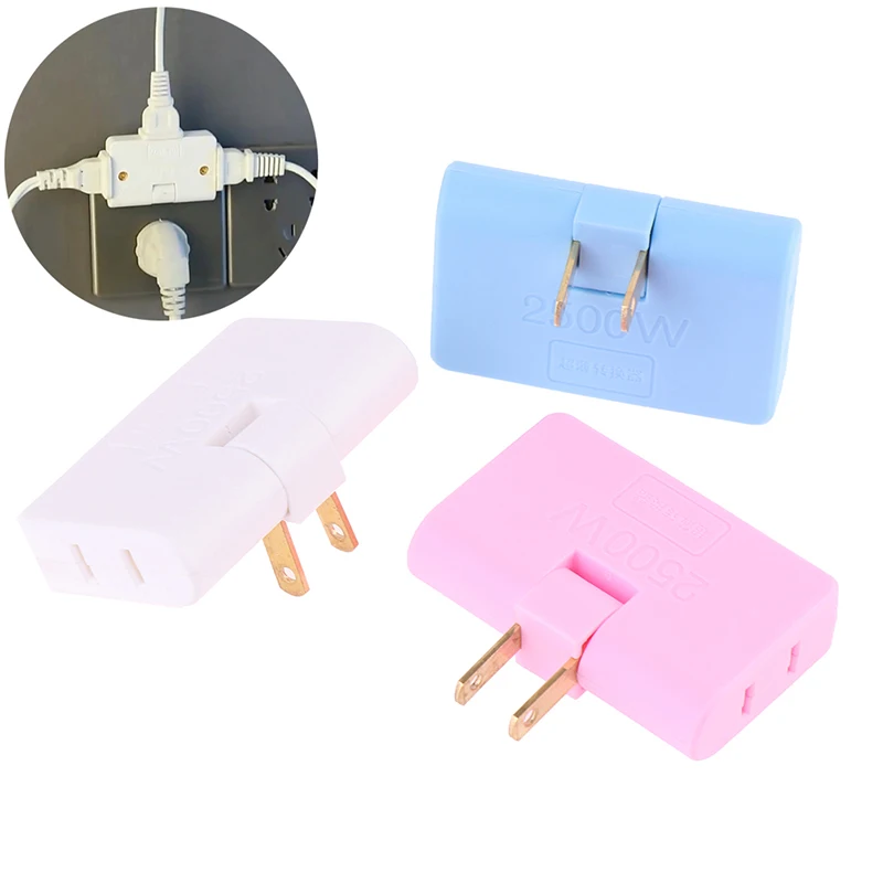 1 Stuk Van Draaibare Socket Converter Een In Drie 180 Graden Extension Plug Multi Plug Mini Slim Wireless Outlet Adapter