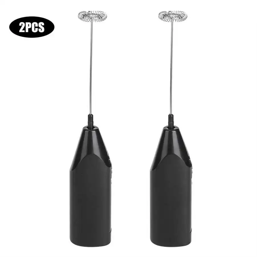 2Pcs Electric Milk Frother Cappuccino Foamer Maker Hot Chocolate Mixer Egg Beater Whisk Foam Coffee Latte Drink Stirrer Blender