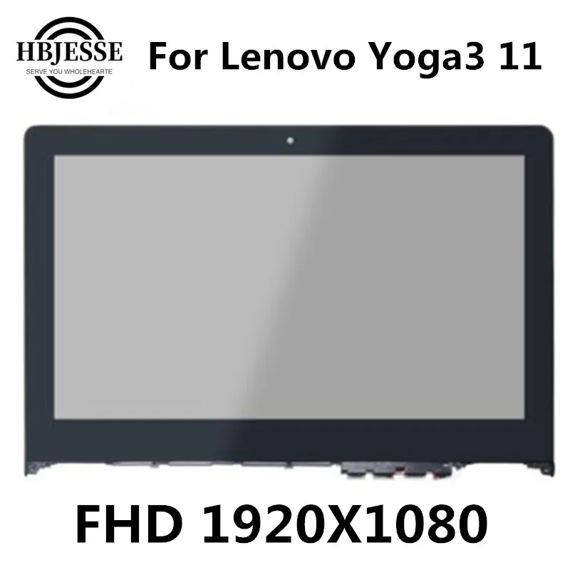 

Original 11.6" Touch Screen Digitizer LCD Display Assembly FHD For Lenovo Yoga3 11 Yoga 3 11 YOGA 700-11ISK with frame bezel