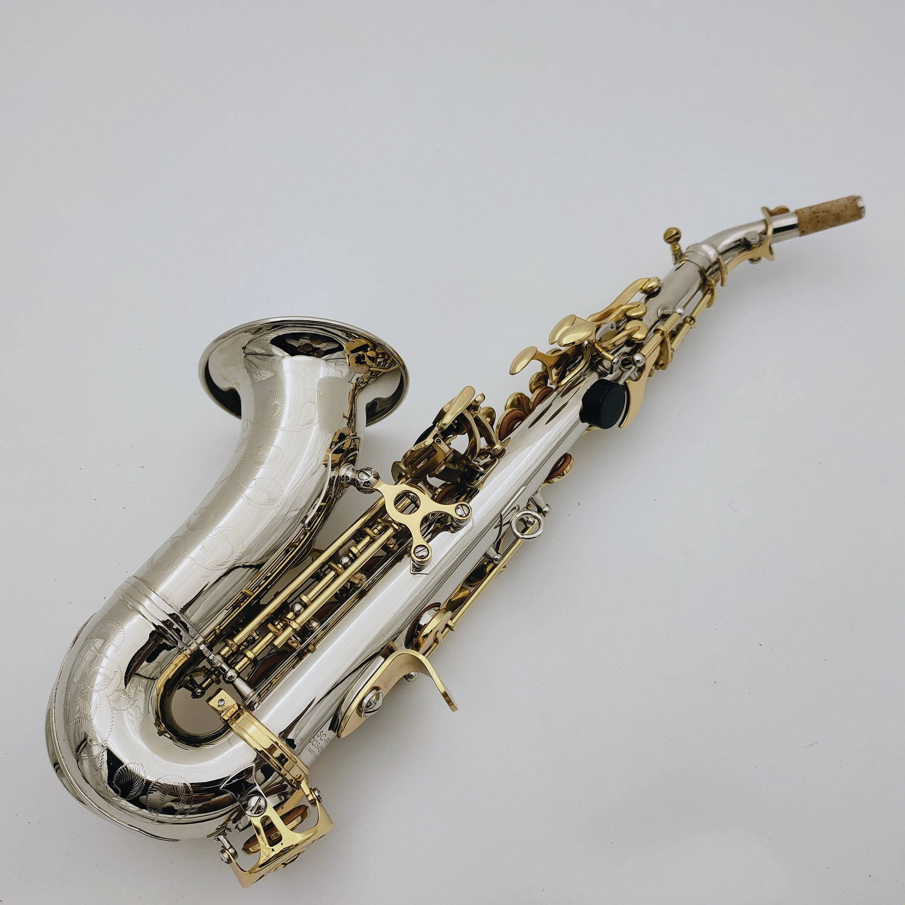 Hot Selling MARGEWATE Soprano Saxophone Bb SC-9937 Silvering Brass  Musical instrument With  Mouthpiece