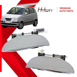 Frente e traseira esquerda e direita maçaneta da porta, cromo preto para Hyundai Atos 1997-2002, 8265001000, 8266001000