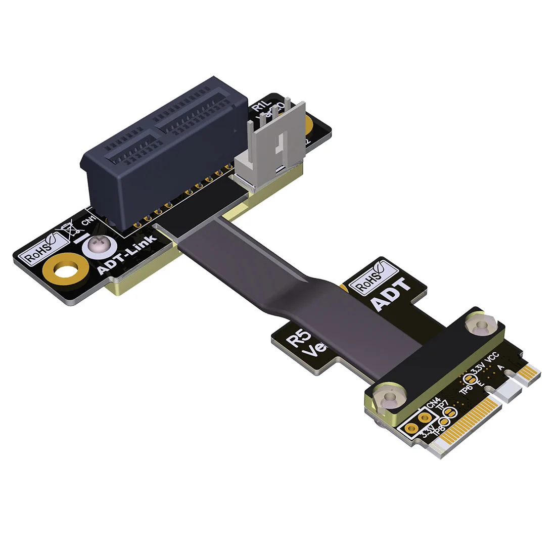 ADT-Link M.2 WiFi A.E Key Adapter M.2-A/E key to PCI-E 3.0 X1 Adapter Extension Cable R51SF R51SR R51SL for PC Computer Chassis