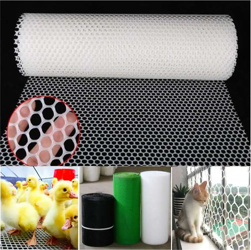 Garden Fence Safety Netting Breeding Net Balcony Railing Stairs Anti-Falling Net Protection Child Cat Pet Chicken Plastic Mesh