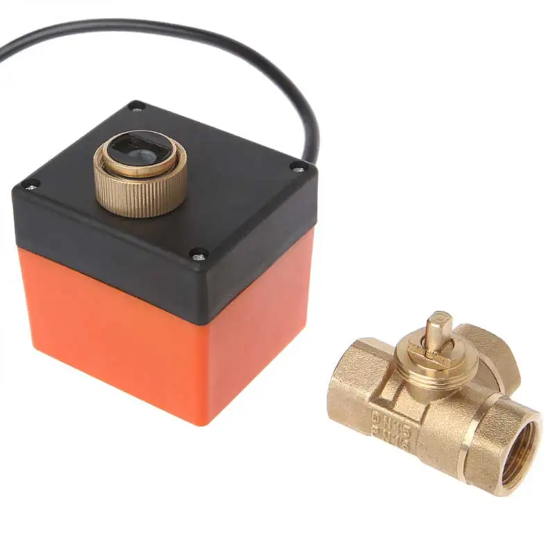 DN15 / 20/25 3-way motorized ball valve three-way electric control two-way AC 220V LSD tool plubing disc brass ball valve