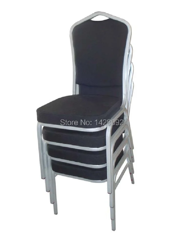 Wholesale Quality Strong Stackable Black Metal Hotel Chairs LQ-T1030B