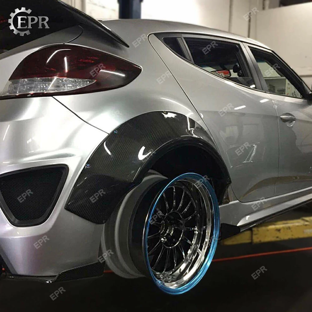 

Carbon Fender For Hyundai Veloster Sema Style Carbon Fiber Front&Rear Fender Flares (4pcs) Body Kit Tuning Trim For Veloster