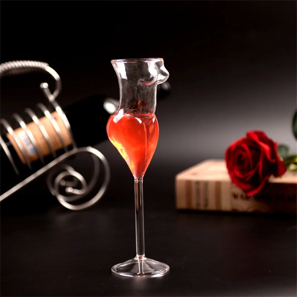 

Crystal Transparent Sexy Goblet Female Body Glass Wine Glass Champagne Glass Party Supplies Kitchen Bar Valentine's Day Gift