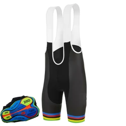 20D Gel Thick Shockproof Pad Cycling Bib Shorts Men  Men Cycling Shorts 6 Hours Ride Pro Lycra Men's Cycling Bretelle