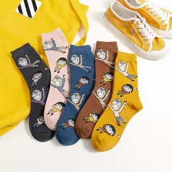 Cartoon Socks Women Harajuku Cute Socks Ladies Hipster Skatebord Funny Socks For girls Anime Woman Sock streetwear