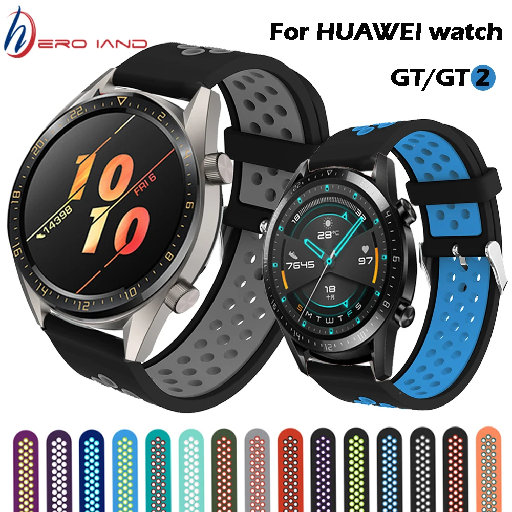 

For GT2 Strap Silicone Watchband for Huawei Watch GT 2 GT 46mm 42mm/GT Active /HONOR Magic Band Sport Bracelet Wristband Correa