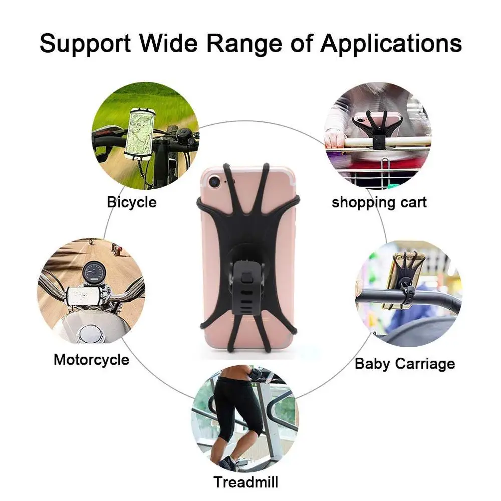 Universal Motorcycle Mobile Phone Holder Bike Handlebar Stand Bracket Bicycle Phone Holder for IPhone 7 XS Max Samsung Xiaomi 9