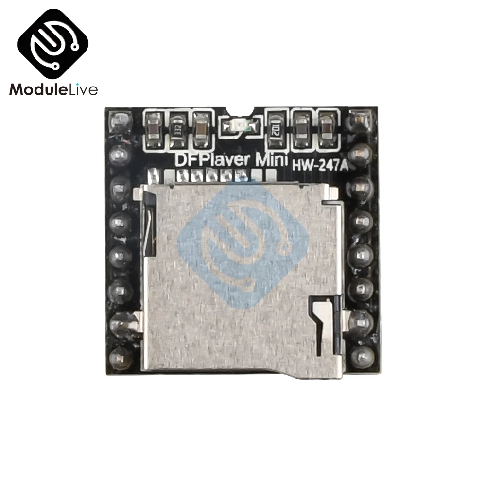 1Pcs DFPlayer Mini MP3 Player Modul MP3 Stimme Decode Board Für Arduino Unterstützung TF Karte U-Disk IO/Serial Port/AD