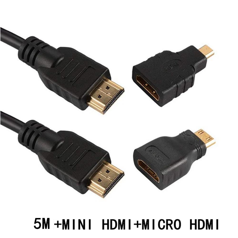 Hohe qualität Mini HD-kompatibel adapter Micro HD stecker 1,5 M 4K HD kabel geeignet für PS3 HDTV DVD XBOX PC Pro