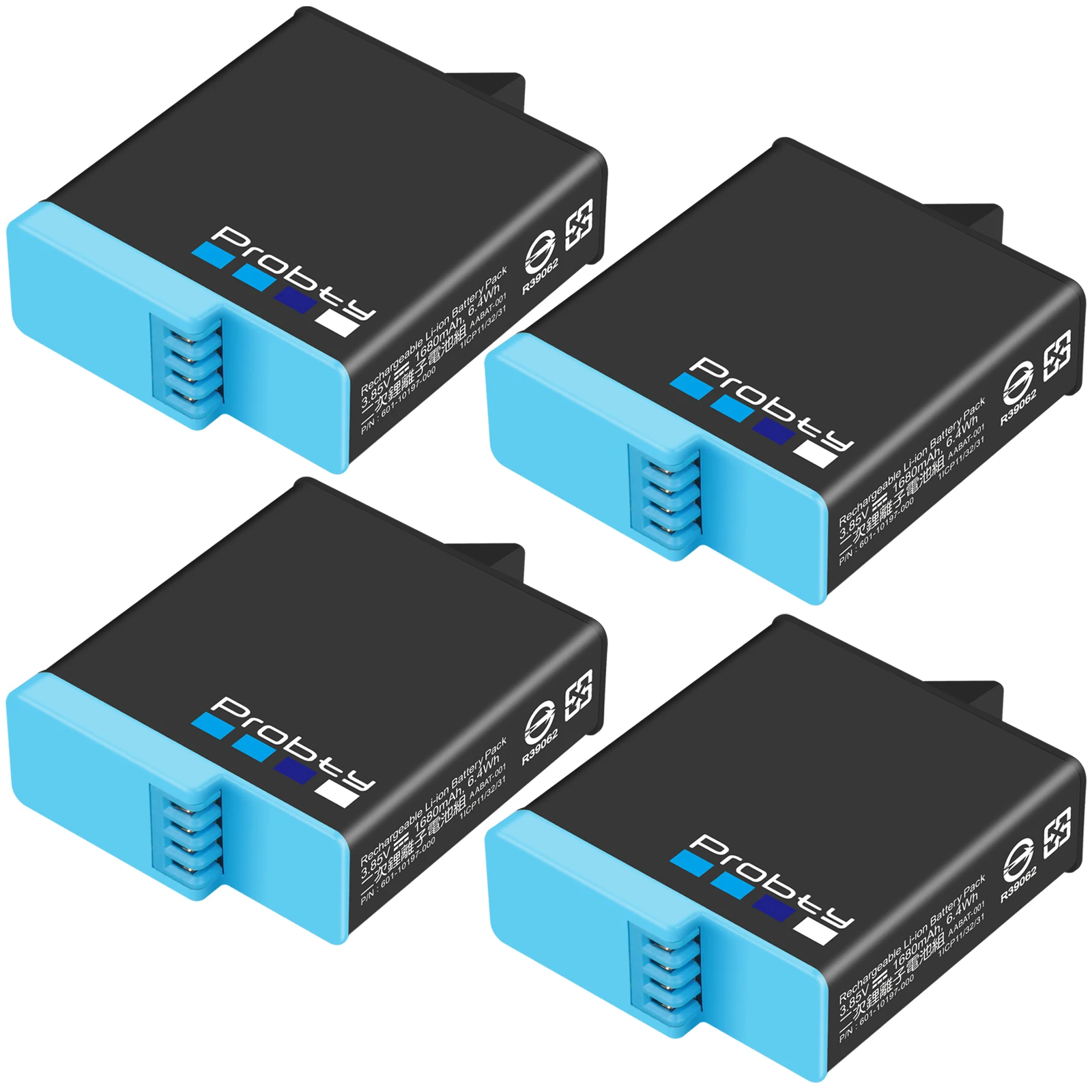 Original probty For GoPro Hero 8 Hero 7 Hero 6 black battery Fully