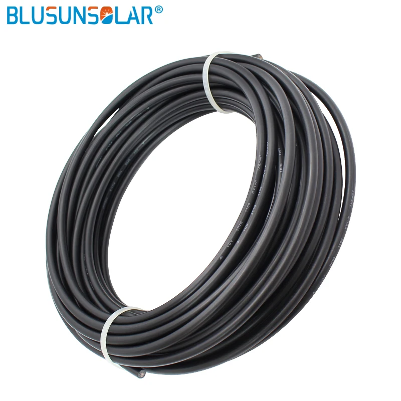 1lot /50 Meters high quality 4mm2 (12AWG) Solar Wire Solar Pv Cable Wire Copper Conductor XLPE Jacket Certifiction