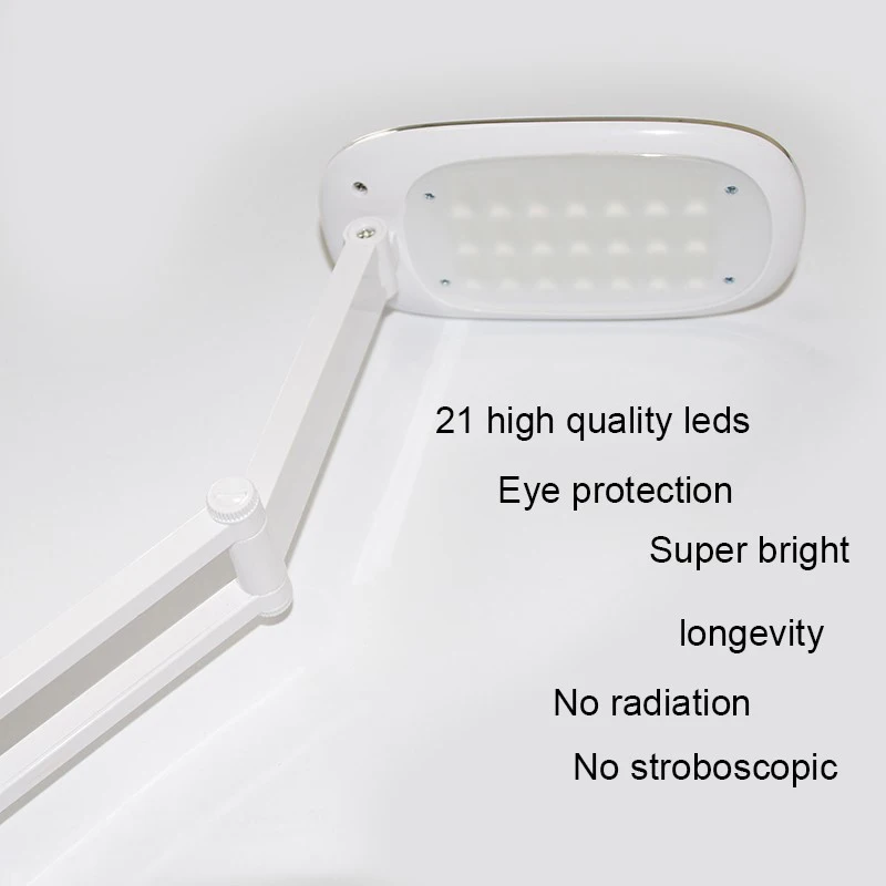 Duration Power Foldable led Desk Lamp 21 LED Lamp Bead Eye Protection Dimmable USB Adjustable Reading Desk Light