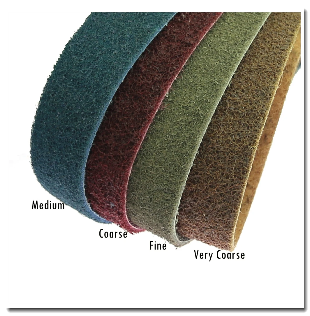 4 Stück 40 x 740 mm Vlies-Nylon-Schleifband, grob bis fein – Detail 1