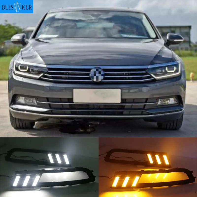 

2pcs LED DRL For Magotan led fog lamps daytime running light High brightness guide LED DRL For VW Magotan 2017-2019