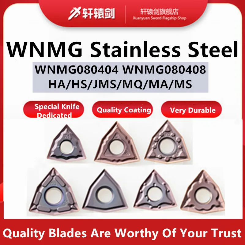 10 قطعة WNMG080404 WNMG080408 هكتار HS الدائرة MQ أماه مللي XM9030 CNC مخرطة كربيد إدراج ل بالقطع الفولاذ الصلب