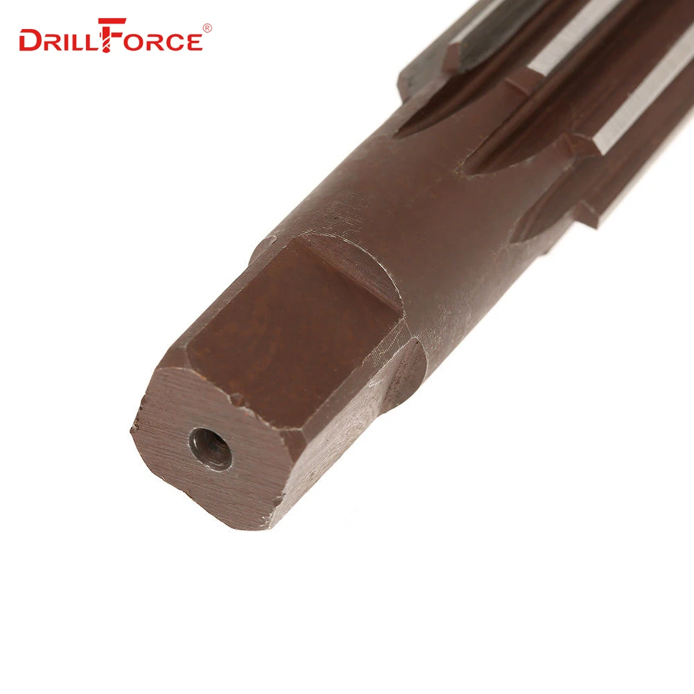 Alat Pelubang Tangan Drillforce MT1/MT2/MT3/MT4/MT5 HSS Steel Fine/Rugged-Edge Morse Taper Reamer untuk Penggilingan Menyelesaikan Alat Pemotong