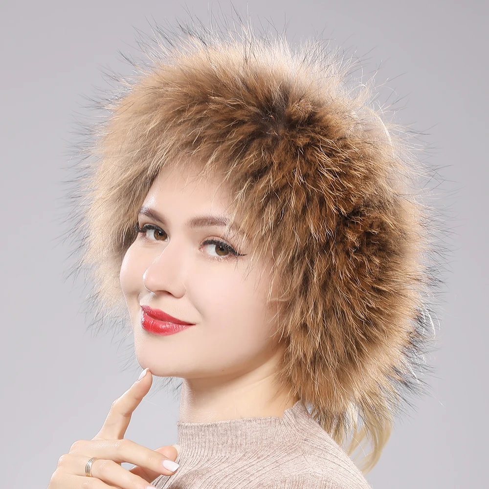 Hot Sale Brand Women Real Fox Fur Scarf Girls Warm Soft Knitted Good Elastic Real Fox Fur Headband Natural Fox Fur Ring Scarves