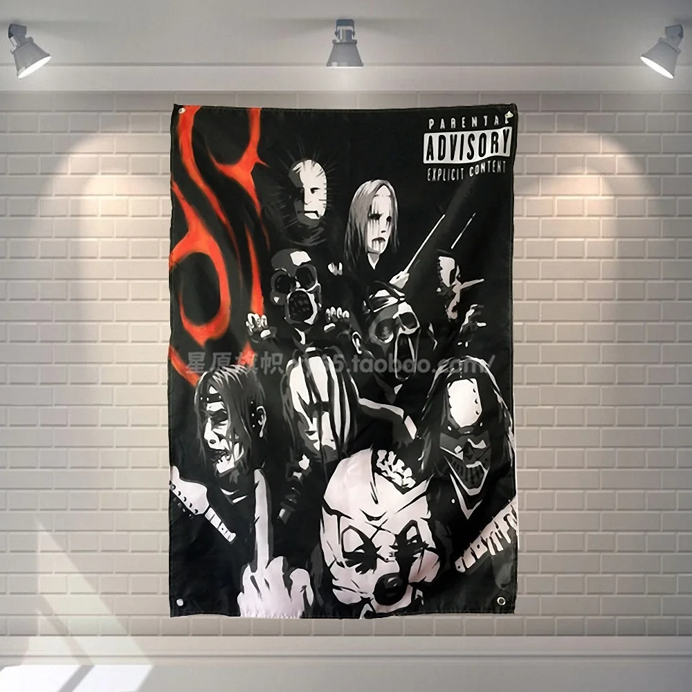 

Rock Band Flag Banner Wall Art Famous Singer Posters Rock Music Stickers Canvas Printing Tapestry Mural Hanging Cloth Wall Decor