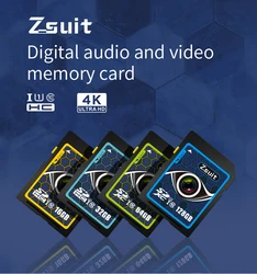Zsuit High-Speed Geheugenkaarten Sd Kaarten 64Gb 256Gb Class10 U3 Sd Chipkaart 128Gb Universele Camera Uav/Tv-Serie 4K Hd Grote Kaarten