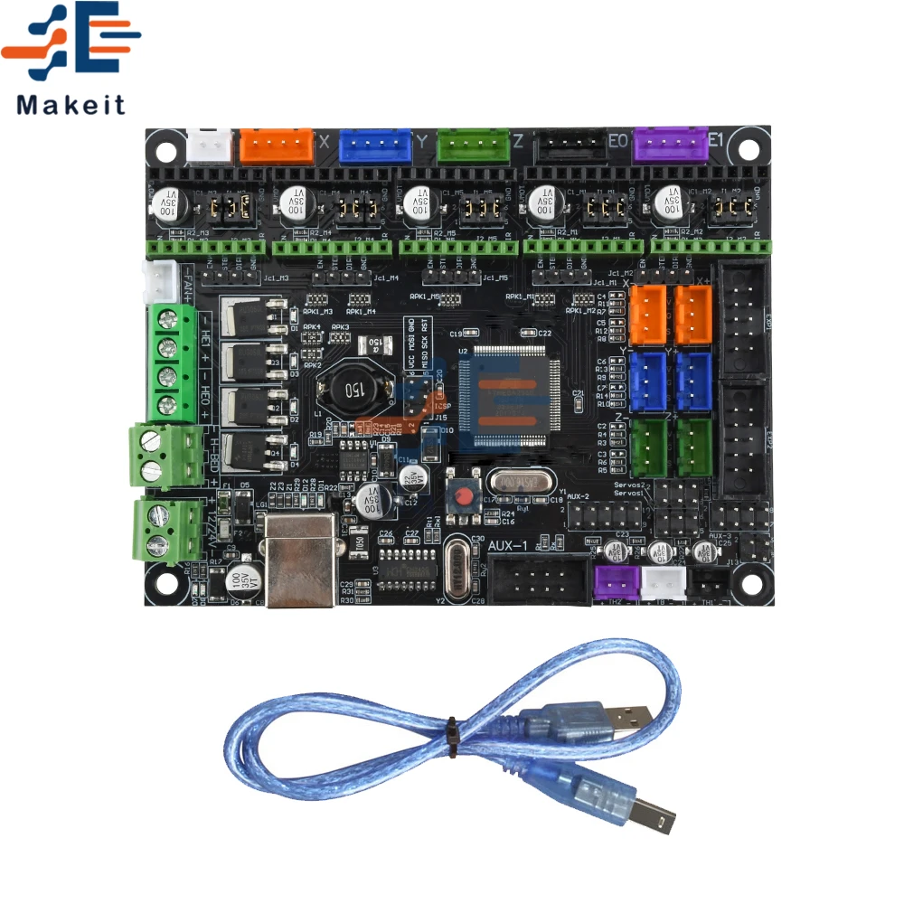 

3D Printer MKS GEN L V1.0 Mainboard Control Board Module Compatible Ramps1.4/Mega2560 R3 for A4988/8825/TMC2208/TMC2100 Driver