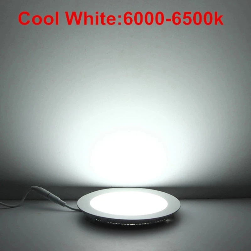 Ultra thin 6W 8W 15W 20W LED Ceiling Recessed Grid Downlight / Slim Round Panel Light With Free Opening Hole