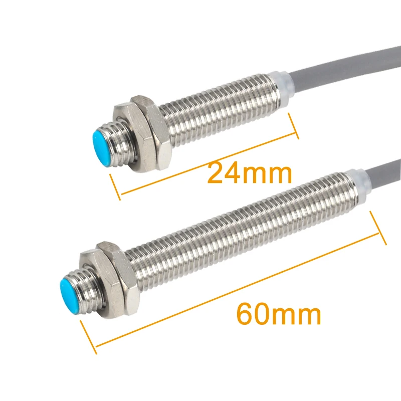 5pcs IP68 3-wire M8 Inductive Proximity Switch Fast Response Long Short Length Customize Copper Housing Sensor