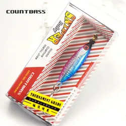Countbass Casting Jigs with Treble Hook, Shore Micro Jigging Fishing Lure Bait, Mini Metal Jigs, Sea Bass Game 5g 8g 12g