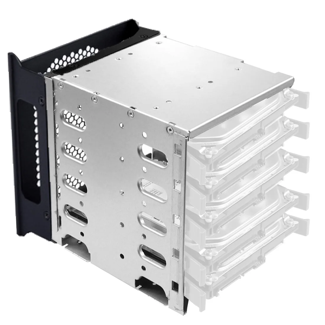Caja para disco duro HDD de 5x3,5 pulgadas, bandeja para disco duro SAS SATA, Caddy con Cable de 15/4 pines, sin ventilador, accesorio de ordenador